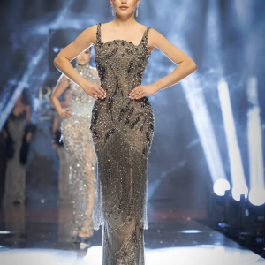Vittoria - Beaded Fringe Gown